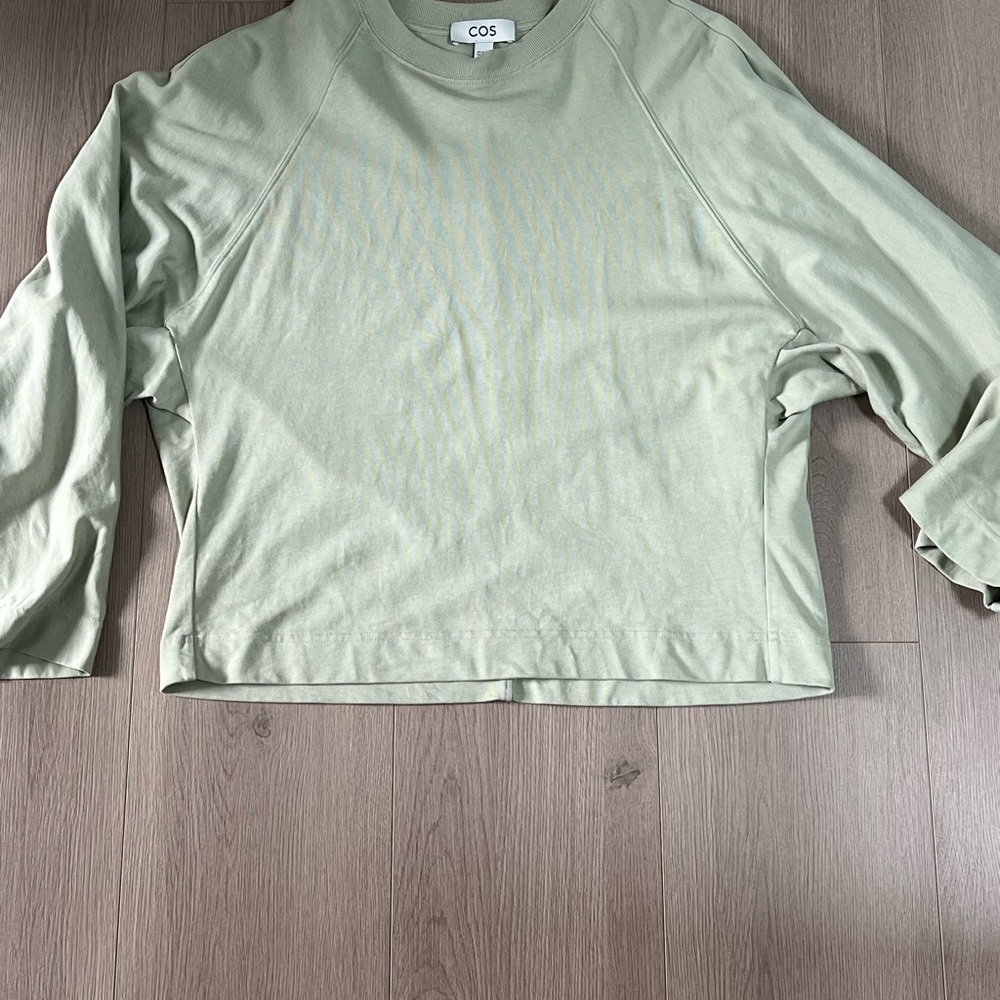 COS Women's Light Green Long Sleeve Top